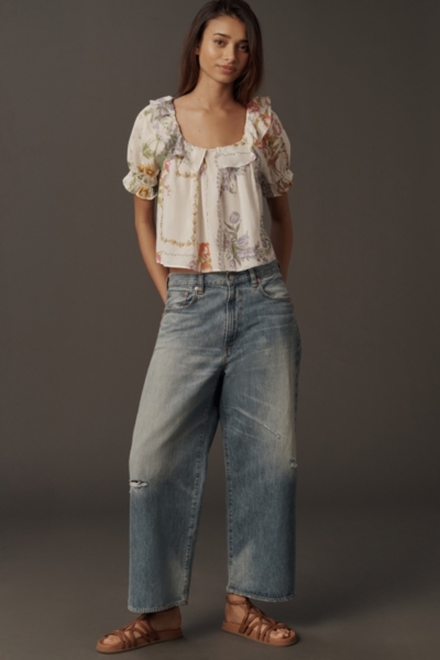 Short Puff Sleeve Collared Blouse | Nuuly