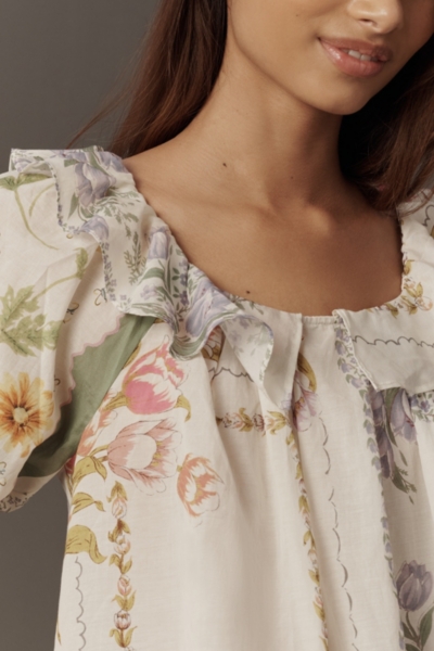 Short Puff Sleeve Collared Blouse | Nuuly