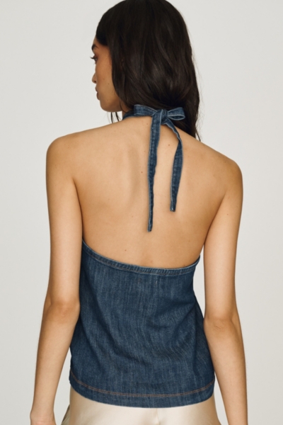 Denim Halter Top | Nuuly