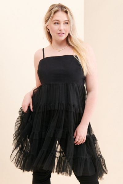 andequal asymmetry tulle tunic 【公式通販】