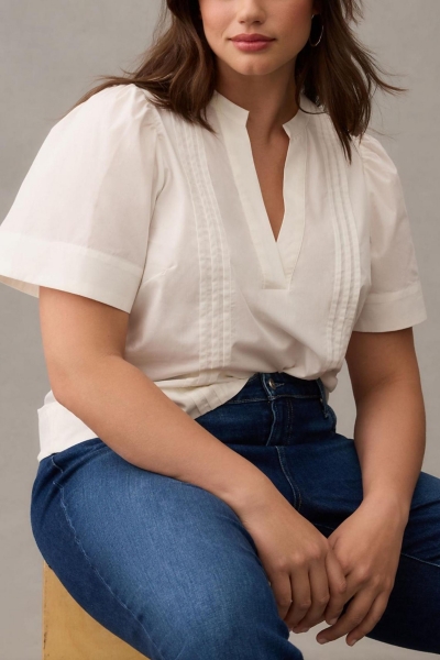 Poplin Pintuck Blouse | Nuuly