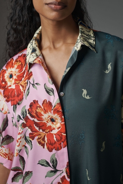 Silky Floral Oversized Surf Shirt | Nuuly
