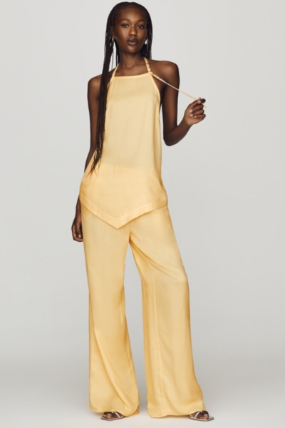 Silky Halter Buckle Strap Top | Nuuly