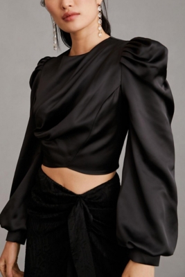 トップス MARRYME MARRY ME PUFF PUFF BLOUSE BLACK marryme puff puff blouse black