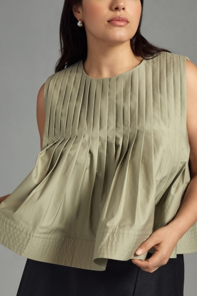 新作サルセーション　Back Pleat Tank Top Sacai Back Pleat Black T-shirt – Runway Catalog