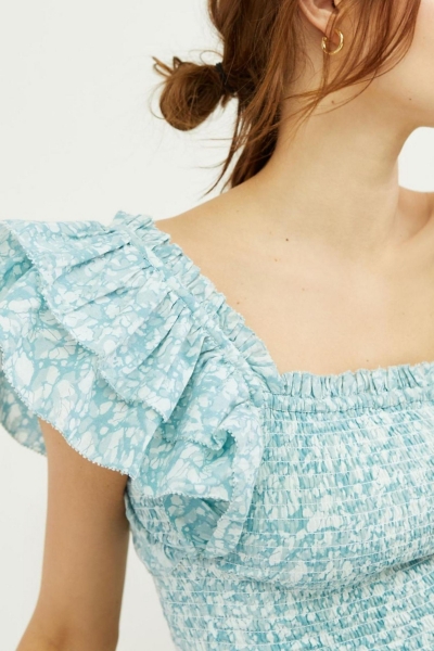 Smocked Peplum Blouse | Nuuly