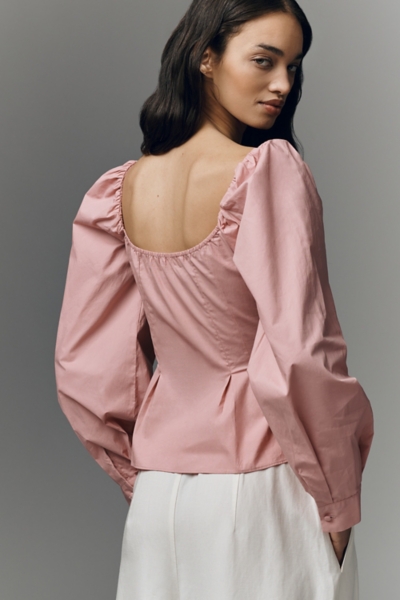 Cloverfield Peplum Long-Sleeve Top | Nuuly