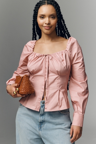 Cloverfield Peplum Long-Sleeve Top | Nuuly