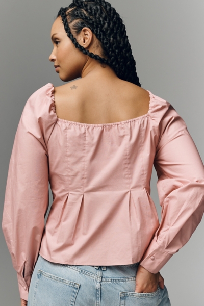 Cloverfield Peplum Long-Sleeve Top | Nuuly