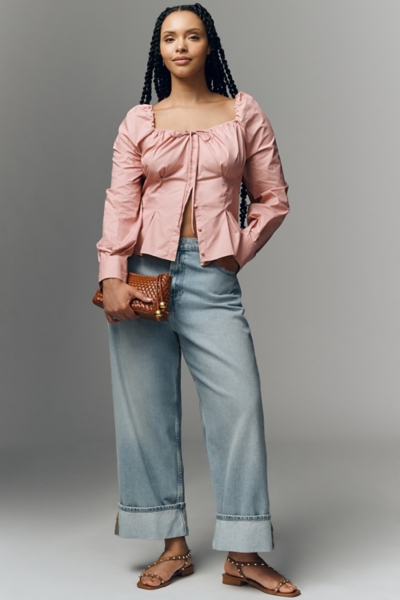 Cloverfield Peplum Long-Sleeve Top | Nuuly