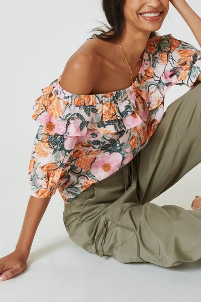 Ruffle-Neck Blouse | Nuuly