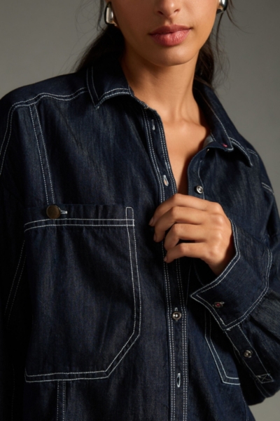 Oversized Denim Shirt | Nuuly