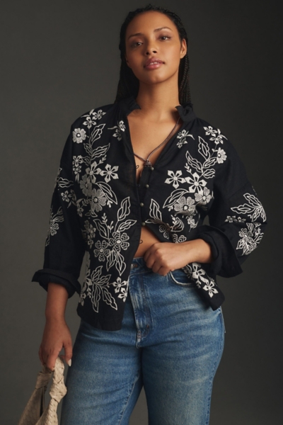 The Tavi Buttondown Blouse: Embroidered Edition | Nuuly