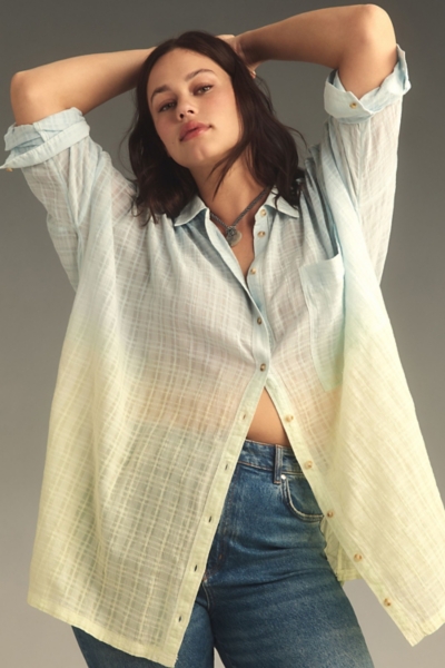 Textured Boxy Buttondown Shirt | Nuuly