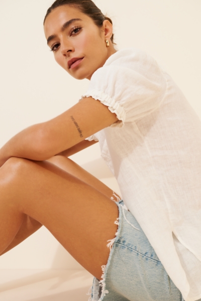 The Aly Puff-Sleeve Blouse: Linen Edition | Nuuly