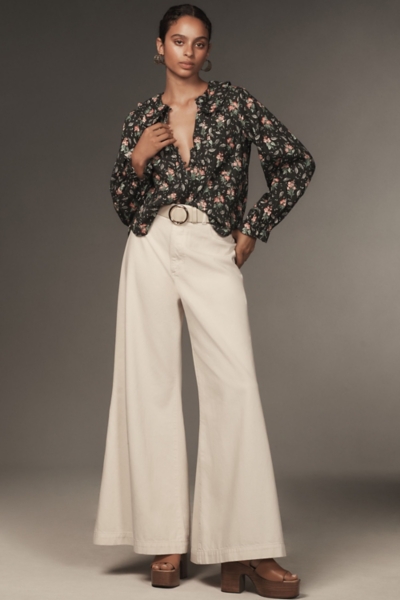 The Keira Collared Button-Front Blouse: Long-Sleev | Nuuly