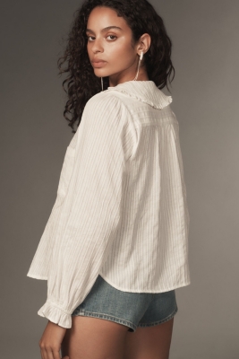 The Keira Collared Button-Front Blouse: Long-Sleeve Edition