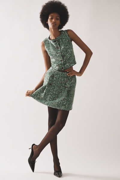Sequin Tweed Vest | Nuuly