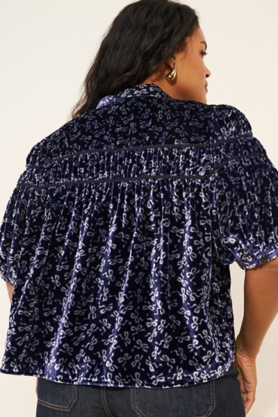 The Leandra Shirred Yoke Blouse | Nuuly
