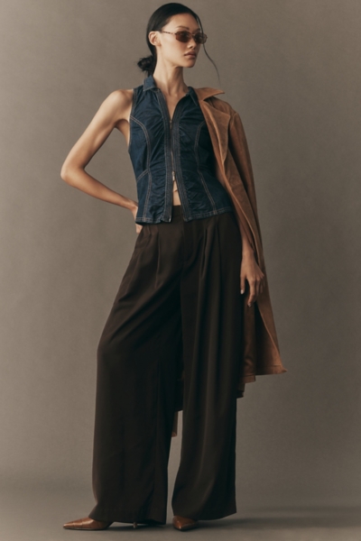 Denim Zip-Front Vest | Nuuly