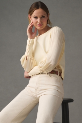 Silky BalloonSleeve Top Nuuly