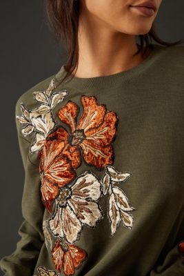 Floral Applique Sweatshirt Nuuly