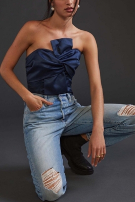 Satin Bow-Tie Top Nuuly