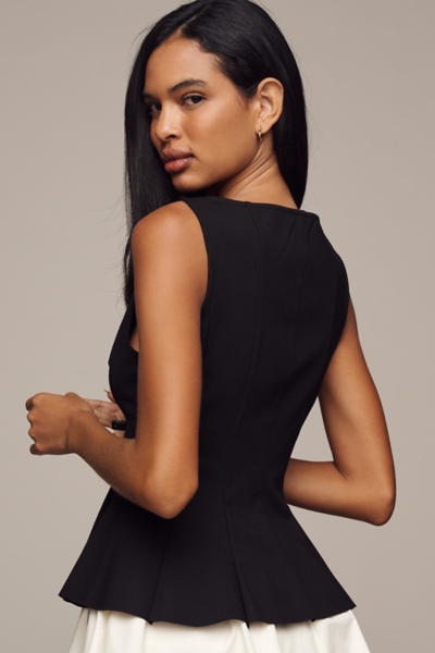 Sleeveless Seamed Peplum Top | Nuuly