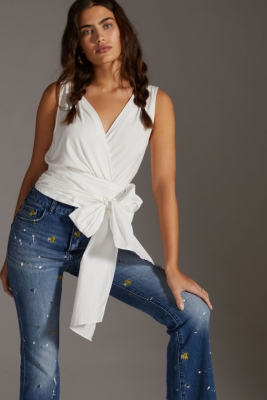 V Neck Wrap Top Nuuly Rent