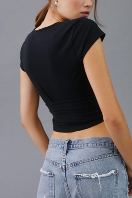 トップス YILON Ange ballerina tops Alisa Padded Shoulder Jersey Bubble Top | Greylin Collection