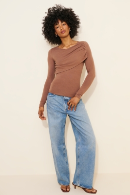 Ruched Off-Shoulder Top | Nuuly