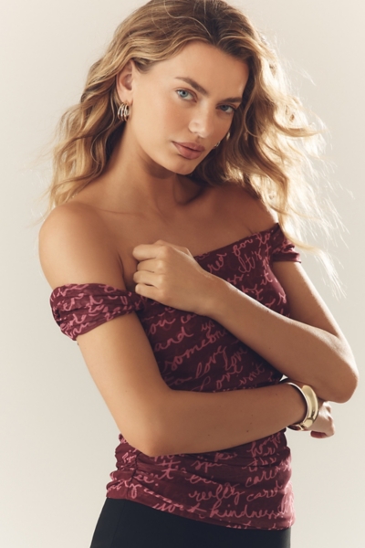 Off-The-Shoulder Mesh Top | Nuuly