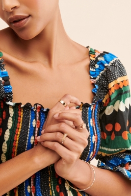 Geometric Smocked Blouse | Nuuly