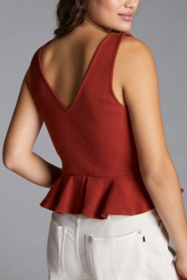 V-Neck Peplum Tank