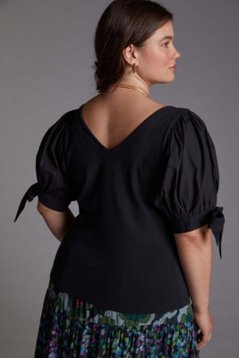 Bow Tie Sleeve Blouse