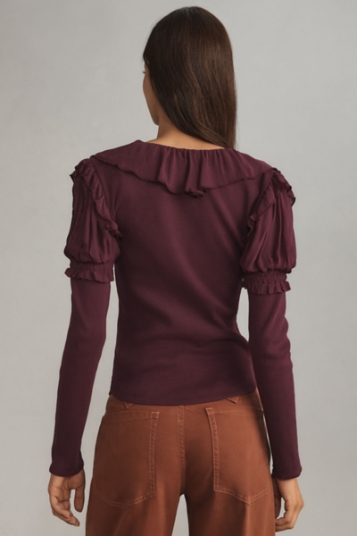 Long-Sleeve Ruffle Top | Nuuly