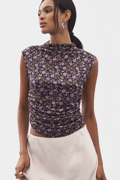 Mock-Neck Mesh Muscle Top | Nuuly