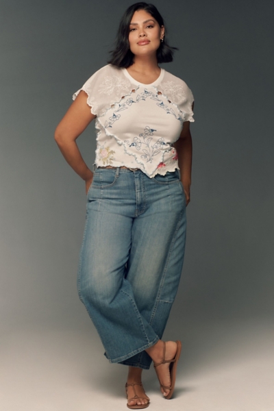 Short-Sleeve Pieced Hanky Crop Top | Nuuly