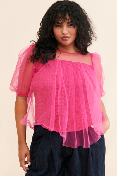 ☆新品未使用タグ付☆CLANE/BALLOON SHEER PUFF TOPS English Factory Sheer Puff-Sleeve Top | Anthropologie