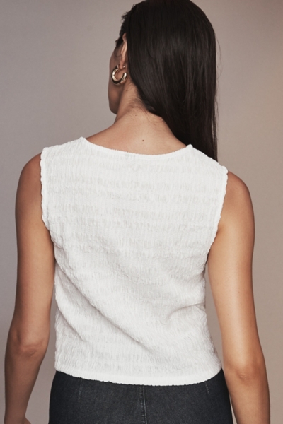 Front-Tie Puckered Tank Top | Nuuly