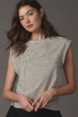Relaxed Ruched Muscle Tee