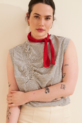 Relaxed Ruched Muscle Tee