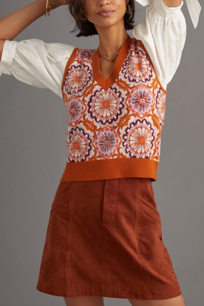 leur logetteルール ロジェット 2022AW FLOWER JACQUARD VESTニットベスト【1】【LKNA81435】 leur logetteルール ロジェット 2022AW FLOWER JACQUARD VESTニット