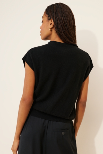 Mock-Neck Cashmere Sweater Tee | Nuuly