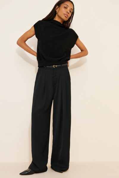 Mock-Neck Cashmere Sweater Tee | Nuuly