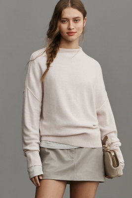 The Alani Cashmere Mock-Neck Wedge Sweater Nuuly