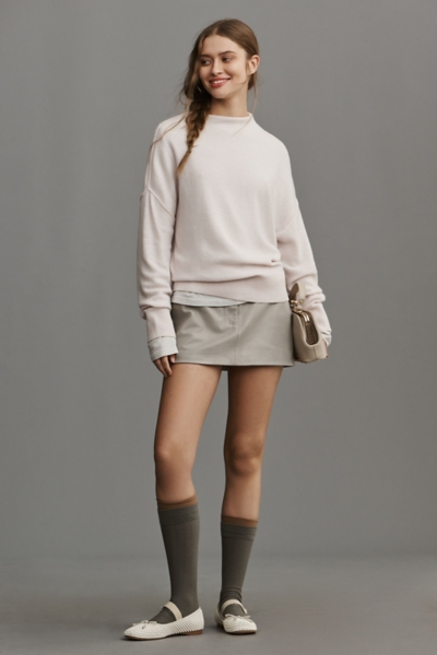 The Alani Cashmere Mock-Neck Wedge Sweater | Nuuly