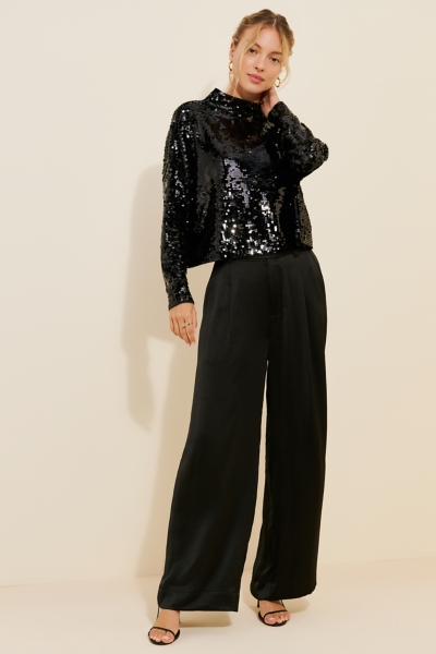 The Alani Cashmere Mock-Neck Sweater: Sequin Editi | Nuuly