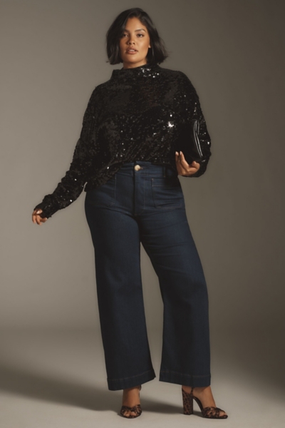 あいちゃん1piu1uguale3 2点おまとめ_モックネックセットアップ The Alani Cashmere Mock-Neck Sweater: Sequin Editi | Nuuly