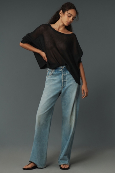 HERILL ヘリル　Linen Boat neck Boat-Neck Sheer Linen Sweater | Nuuly